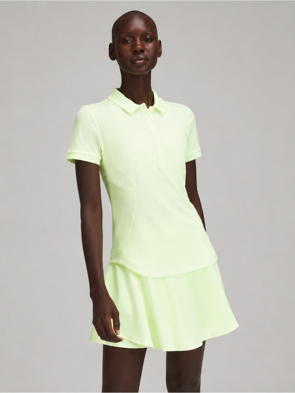 lululemon athletica quick dry Light Lemon Polo Tee